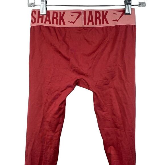 Gymshark Orange Fit Seamless Leggings Size S Spellout Waistband Coral - Picture 7 of 7